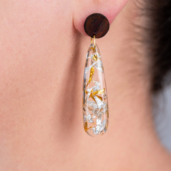 tecagold-boucles-d-oreille-elegantes-en-resine-en-larme-en-papier-100recycle-sur-oreille