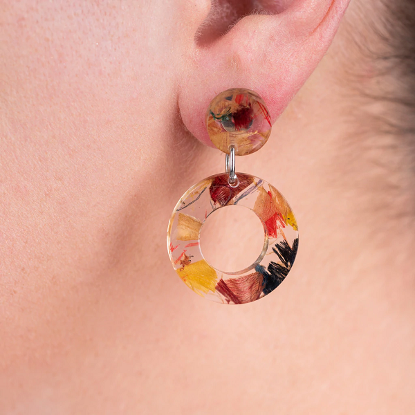 Boucles d'oreilles ALIZEE - Papier Japonais - E-boutique | Creations by